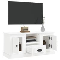 Tv-meubel 100x35,5x45 cm bewerkt hout wit - thumbnail