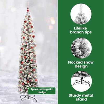 VidaXL Kunstkerstboom groen 240 cm pvc en staal en kunststof