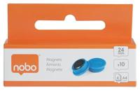 Magneet nobo 24mm blauw 10 stuks - thumbnail