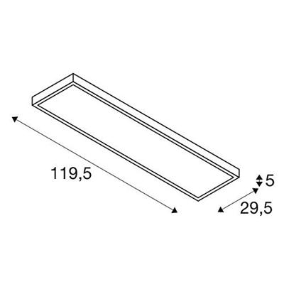 SLV PANEL 1001506 Plafondlamp Wit