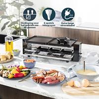 Princess 162925 Raclette Piano Black 8 gourmetstel - thumbnail