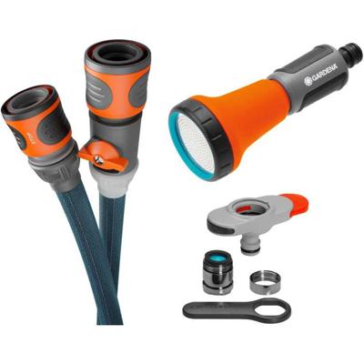 GARDENA textielslang liano xtreme 10 m set, met liano tapfix (donkergrijs/oranje)