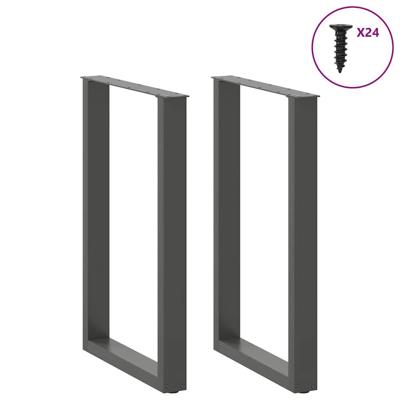 Bartafelpoten 2 st U-vormig 60x(90-91)cm staal antraciet