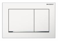 Geberit Omega 20 (ex Omega 30) bedieningspaneel glans wit/chroom/wit voor Geberit Omega inbouwreservoir 12cm - thumbnail