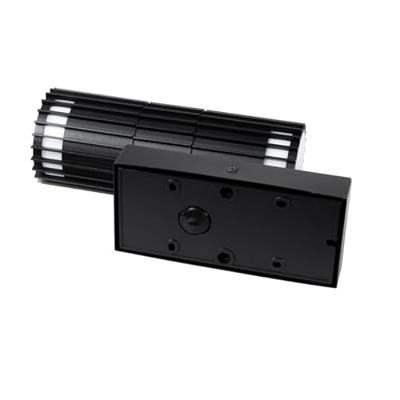 QAZQA Buiten wandlamp zwart met bewegingssensor 2-lichts - Boris