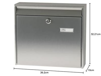 Burg Wächter 20200 BORKUM 3877 NI Brievenbus RVS Zilver Sleutelslot