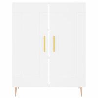 Dressoir 69,5x34x90 cm bewerkt hout wit - thumbnail