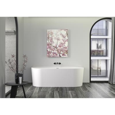 Plieger Kansas Halfvrijstaand bad - 180x80x60cm - met slotoverloop - met af- en overloopgarnituur - met poten - acryl - wit 0100-231