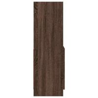 Hoge kast 92x33x100 cm bewerkt hout bruin eikenkleurig - thumbnail