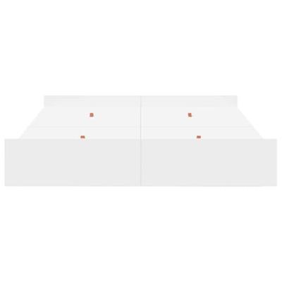 Opbergbedframe met hoofdeinde Wit 140 x 190 cm Bewerkt hout