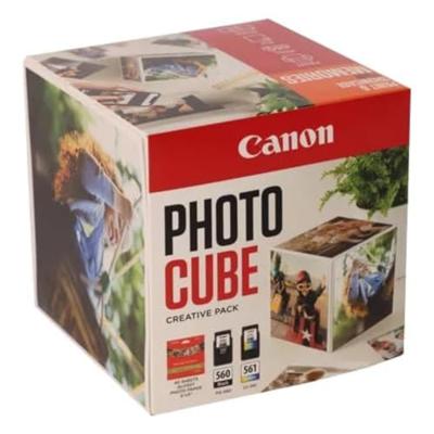 Canon Fotokubusset PG-560+CL-561 Origineel Combipack Zwart, Kleur, Wit, Roze fluorescerend 3713C013