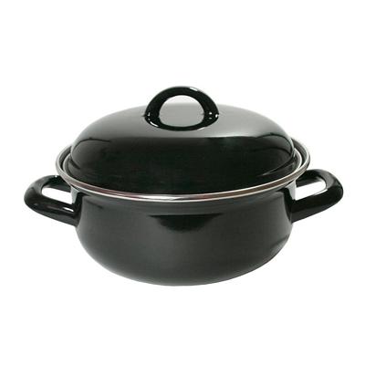 Kitchen Tools Braadpan emaille zwart 24cm 4,5 l
