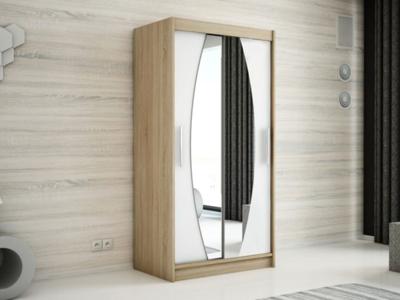 Kast ELYCOPTER 2 schuifdeuren 120 cm sonoma/wit Kast ELYCOPTER 2 schuifdeuren 120 cm sonoma/wit