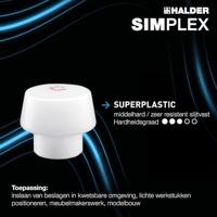 Halder SIMPLEX-Plusbox 3117s004 Kunststof hamer 500 g 145 mm 1 stuk(s) - thumbnail