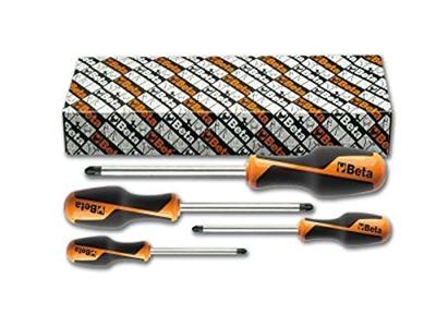 Beta 4-delig set schroevendraaier voor Pozidriv®-Supadriv® kruiskopschroeven (art.1269PZ) 1269PZ/S4 - 012690304