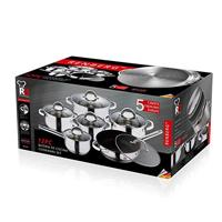 Renberg Roestvrijstalen pannenset met deksel (12 delig) - thumbnail