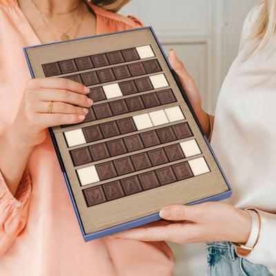 Chocotelegram met persoonlijke boodschap - 56 letters Chocotelegram met persoonlijke boodschap - 56 letters
