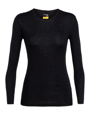 Icebreaker 175 Everyday LS Crewe Dames Thermoshirt Black L