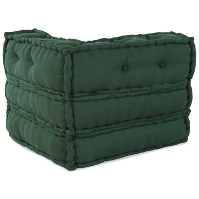 vidaXL Poef modulair 70x70x54 stof groen, bank, converteerbare bank, stoffen bank, modulaire bank, pallet kussen, vloer bank, bank, hoekbank