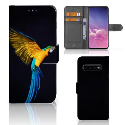 Samsung Galaxy S10 | Telefoonhoesje | Met pasjeshouder | Papegaai
