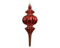 Kersthanger figuur 18 cm rood - thumbnail