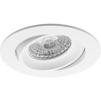 Spot Armatuur GU10 - Pragmi Delton Pro - GU10 Inbouwspot - Rond - Wit - Aluminium - Kantelbaar - Ø82mm - thumbnail