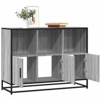 Dressoir 100x35x76 cm bewerkt hout grijs sonoma eikenkleurig - thumbnail
