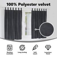 VidaXL Verduisterende gordijnen 2 pcs donkergrijs 140 x 175 cm fluweel - thumbnail