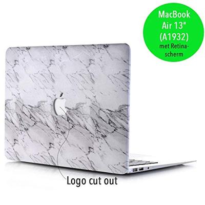 Lunso MacBook Air 13 inch (2018-2019) cover hoes - case - Marble Etta Lunso MacBook Air 13 inch (2018-2019) cover hoes - case - Marble Etta