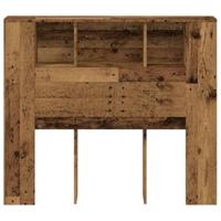 Hoofdbordkast 120x19x104,5 cm bewerkt hout oud houtkleurig - thumbnail