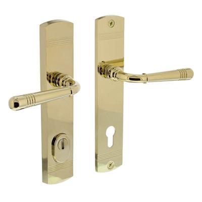 Intersteel achterdeurbeslag Helena PC92mm met kerntrekbeveiliging - PVD messingkleur