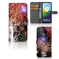 Motorola Moto G9 Power Wallet Case met Pasjes Vuurwerk - thumbnail
