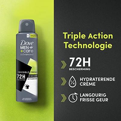 Dove Deodorant spray men+ care invisible fresh 150 Milliliter Dove Deodorant spray men+ care invisible fresh 150 Milliliter