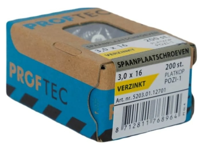 Proftec Spaanplaatschroef Vz Pk PZ1 3.0X16 | 200 stuks - 5203.01.12701 - thumbnail