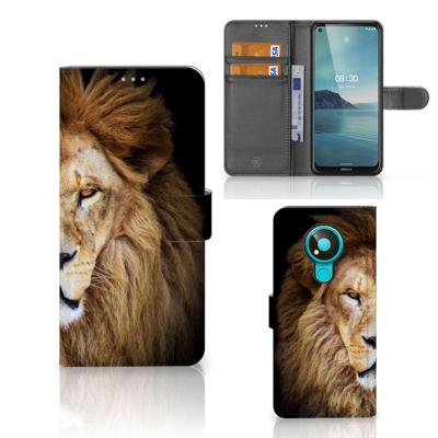 Nokia 3.4 | Telefoonhoesje | Met pasjeshouder | Leeuw