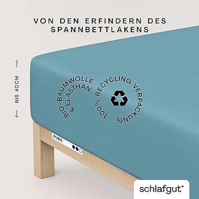 Schlafgut Schlafgut Pure Jersey Boxspring Hoeslaken S - 90x190 - 100x220 467 Petrol Mid - thumbnail