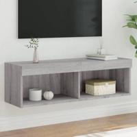 Tv-meubel met LED-verlichting 100x30x30 cm grijs sonoma eiken - thumbnail