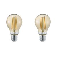 Energiezuinige LED Lampen Set - E27 Fitting 4W - Warm Wit 3000K - Amber Glas - thumbnail