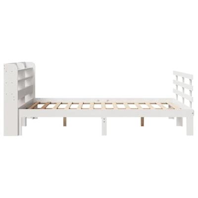 Bedframe met hoofdeinde zonder matras 160x200 cm wit