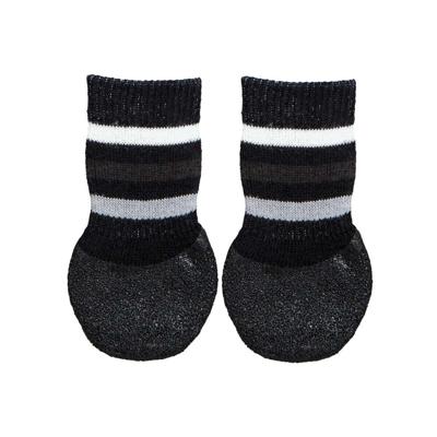 Trixie hondensokken anti-slip met rubberlaag rondom zwart Trixie hondensokken anti-slip met rubberlaag rondom zwart