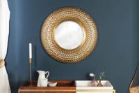 Handgemaakte wandspiegel ORIENT 60cm goud in gehamerd ontwerp van metaal - 40396 - thumbnail