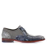 Floris van Bommel Heren Veterschoenen in Leder (Blauw) - thumbnail
