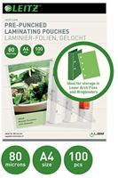 Leitz iLAM lamineerhoes ft A4, 160 micron (2 x 80 micron), geperforeerd, pak van 100 stuks - thumbnail