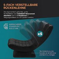 Relax Lounger Aberdeen Stof Zwart - thumbnail