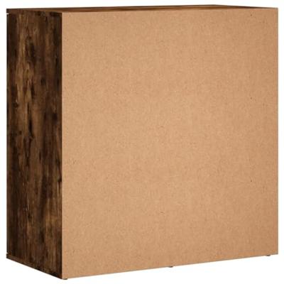 Dressoirs 2 st 79x38x80 cm bewerkt hout gerookt eikenkleurig