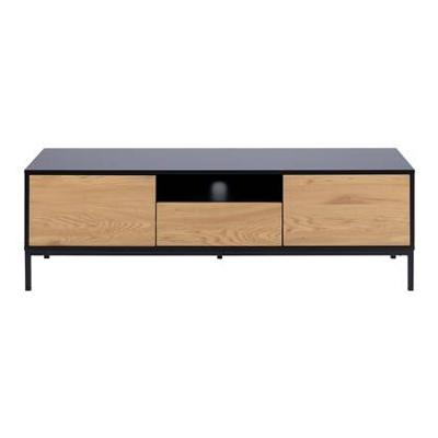 TV-meubel Avola - zwart/eiken - 45x140x40 cm - Leen Bakker