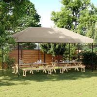 Partytent inklapbaar pop-up 580x292x315 cm taupe - thumbnail
