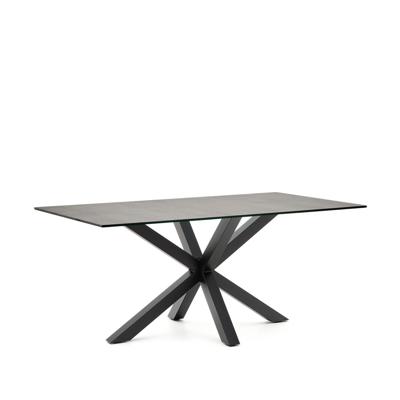 Kave Home Eettafel 'Argo' Iron Moss Keramiek, 160 x 90cm, kleur Zwart Kave Home Eettafel 'Argo' Iron Moss Keramiek, 160 x 90cm, kleur Zwart