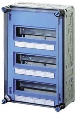 Hensel 2000606 Mi 1336 Kleine verdeelkast Opbouw (op muur) Aantal groepen: 36 Aantal rijen: 3 Inhoud: 1 stuk(s)