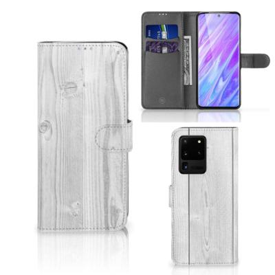 Samsung Galaxy S20 Ultra | Book Style Case | White Wood